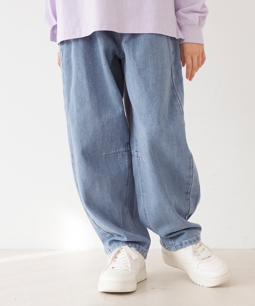 coca（coca）（コカ）の「キッズ　ケミカル加工デニムカーブパンツ（デニムパンツ・キッズ・ブラック/ブルー/ライトブルー/ライトベージュ・130/120/150/140）」の3枚目の写真