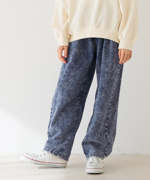 coca（coca）（コカ）の「キッズ　ケミカル加工デニムカーブパンツ（デニムパンツ・キッズ・ブラック/ブルー/ライトブルー/ライトベージュ・130/120/150/140）」の22枚目の写真