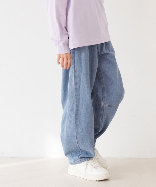 coca（coca）（コカ）の「キッズ　ケミカル加工デニムカーブパンツ（デニムパンツ・キッズ・ブラック/ブルー/ライトブルー/ライトベージュ・130/120/150/140）」の15枚目の写真