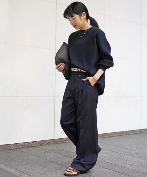 【EVERYDAY I LIKE.】オーバーサイズ コットンニット プルオーバー コットンカシミヤリラックスプルオーバー（ニット/セーター