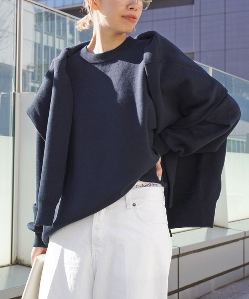 【新品】AP STUDIO コットンカシミヤリラックス プルオーバー コットンカシミヤリラックスプルオーバー（ニット/セーター