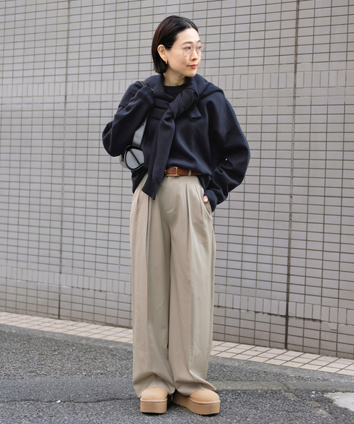 EVERYDAY I LIKE.（エヴリディアイライク）の「コットンカシミヤリラックスプルオーバー（ニット/セーター・レディース・ブラック/ホワイト/ネイビー・FREE）」の15枚目の写真