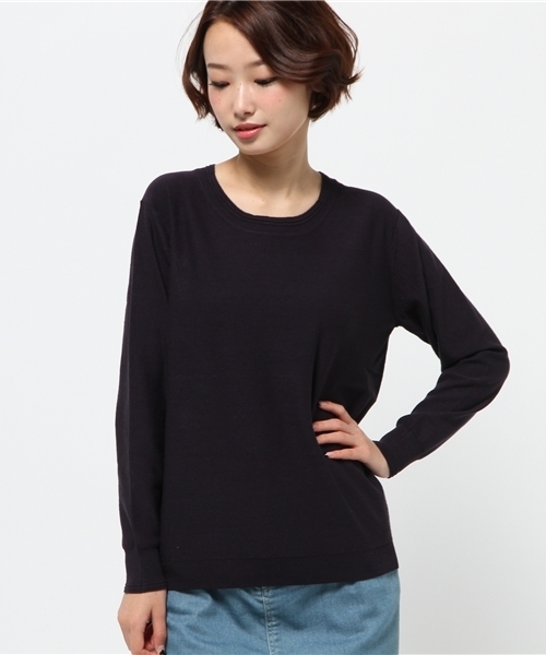 Kastane（カスタネ）の「リブタックプルオーバー（ニット/セーター・レディース・インディゴブルー/ライトグレー/カーキ/ピンク・FREE）」の3枚目の写真