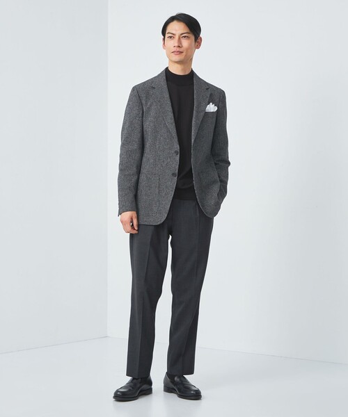 green label relaxing（グリーンレーベルリラクシング）の「TWPU メランジ トロピカル 1P スラックス -ウォッシャブル・ストレッチ・防シワ-（スラックス・メンズ・ダークグレー/グレー/その他1・S/L/M/XL）」の9枚目の写真