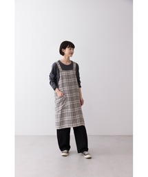 COCO WALK（ココウォーク）の「リネンチェックバッククロスエプロン（エプロン）」
