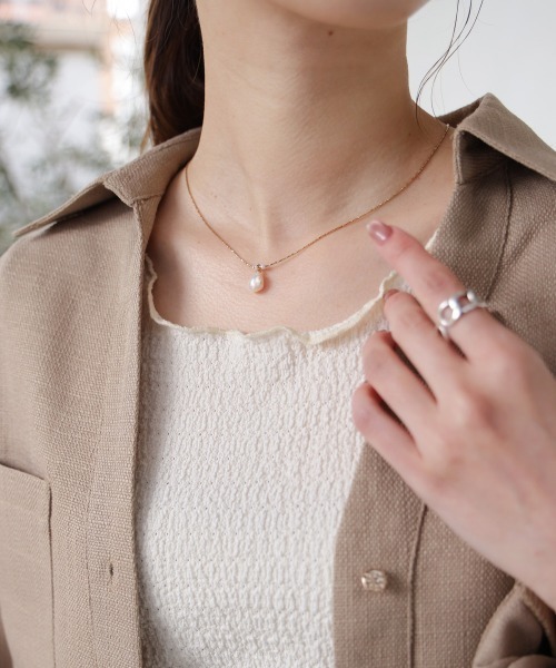 Bab（バブ）の「淡水パールネックレス（ネックレス・レディース・A・ONESIZE）」の2枚目の写真