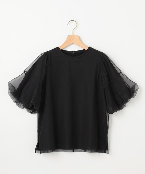 組曲(クミキョク)の「チュールカバー カットソー(Tシャツ/カットソー・レディース・ライトグレー系/ブラック系・F)」の4枚目の写真