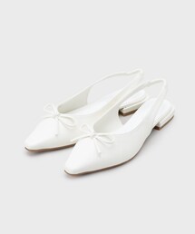 【抗菌防臭加工】リボンフラットミュール