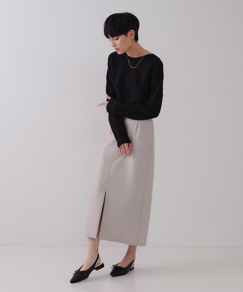 OPAQUE.CLIP（オペークドットクリップ）の「【抗菌防臭加工】リボンフラットミュール（サンダル・レディース・ピンク系9/オフホワイト/ブラック・03/02）」の10枚目の写真
