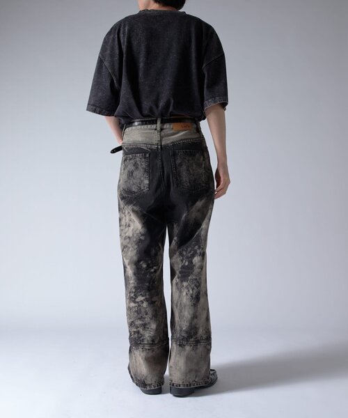 『Jent Louis』デニム Jent louis Studded Baggy Denim Pants メンズ