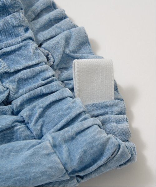 Lycee mine（リセマイン）の「【セットアップ】フリルブラウス&フリルワイドパンツ（セットアップ・キッズ・ブラック/サックスブルー/ライトグレー/カラフル/ブルー/ミント・120cm/140cm/130cm/150cm/110cm/100cm）」の7枚目の写真