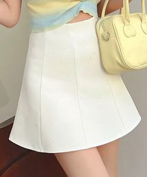 ラメ生地フレアミニスカート