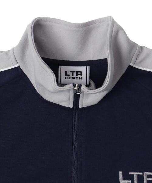 LTR DEPTH(レイターデプス)の「LTR DEPTH/パイピングトラックジャケット(ジャージ・メンズ・ネイビー/オフホワイト・MEDIUM/LARGE)」の4枚目の写真