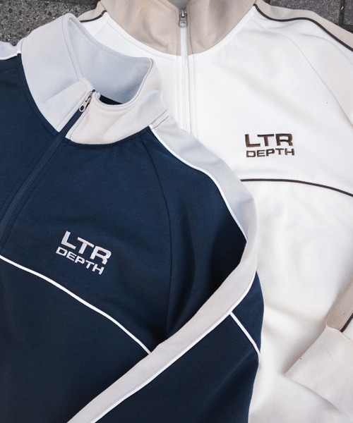 LTR DEPTH(レイターデプス)の「LTR DEPTH/パイピングトラックジャケット(ジャージ・メンズ・ネイビー/オフホワイト・MEDIUM/LARGE)」の15枚目の写真