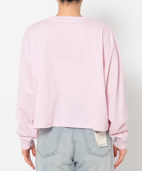 LOWRYS FARM（ローリーズファーム）の「ショートロゴプリントＬＳ　240591（Tシャツ/カットソー・レディース・ピンク/アイボリー/チャコールグレー・FREE）」の6枚目の写真