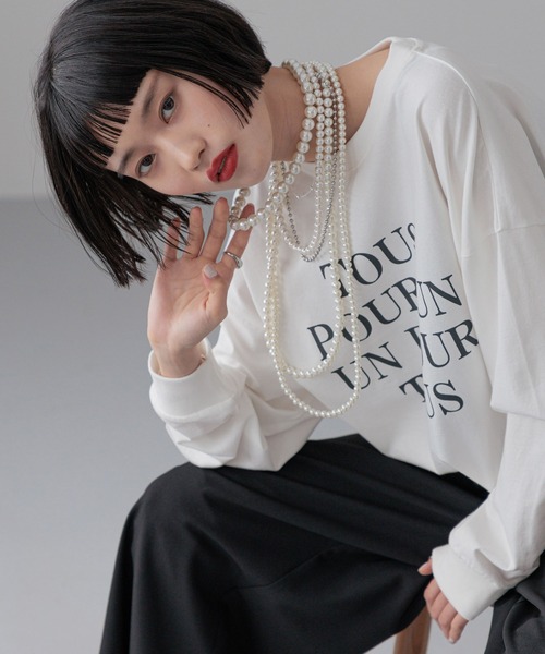 セール】ショートロゴプリントLS 240591（Tシャツ/カットソー