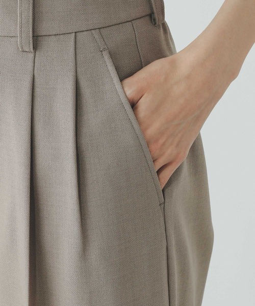 GLOBAL WORK（グローバルワーク）の「お手入れラクラクセットアップ/ワイドパンツ/253482（その他パンツ・レディース・グレイッシュベージュ/ライトベージュ/ブラック/ダークグレー/ベージュ系その他3・X-SMALL/LARGE/MEDIUM/SMALL）」の6枚目の写真