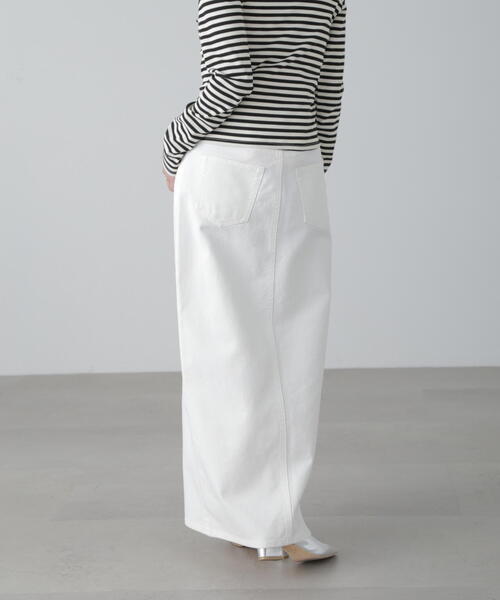 FREE'S MART（フリーズマート）の「◆［MFM］デニムナロースカート（デニムスカート・レディース・ホワイト/ライトインディゴブルー/ブルー系その他・SMALL/MEDIUM）」の10枚目の写真