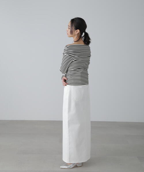 FREE'S MART（フリーズマート）の「◆［MFM］デニムナロースカート（デニムスカート・レディース・ホワイト/ライトインディゴブルー/ブルー系その他・SMALL/MEDIUM）」の14枚目の写真