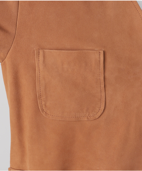 FRAMeWORK（フレームワーク）の「THRIFTY LOOK leather カバーオール（ライダースジャケット・レディース・キャメル・FREE）」の17枚目の写真