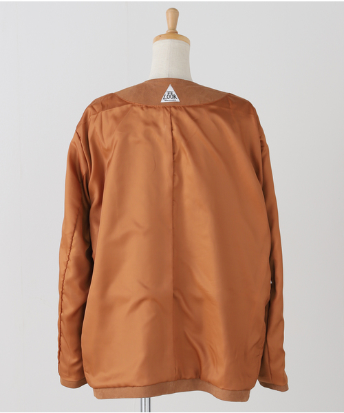 FRAMeWORK（フレームワーク）の「THRIFTY LOOK leather カバーオール（ライダースジャケット・レディース・キャメル・FREE）」の19枚目の写真