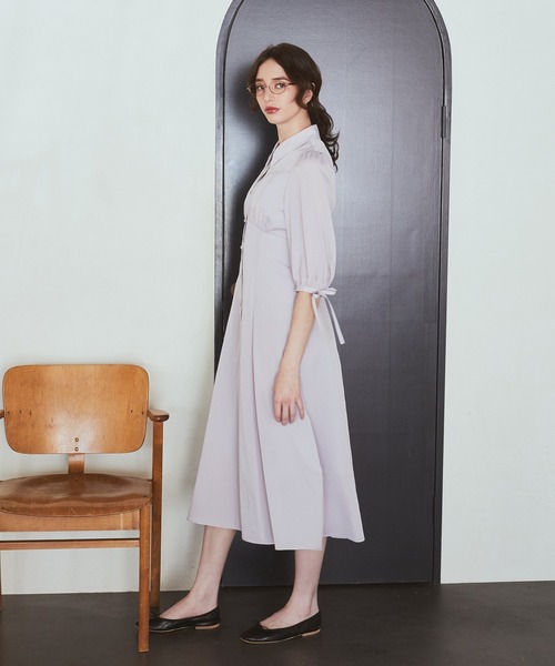 Maison de FLEUR（メゾンドフルール）の「はしごレースシャツワンピース（ワンピース・レディース・ラベンダー/その他14・FREE）」の7枚目の写真