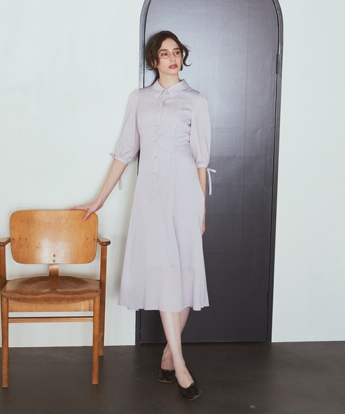 Maison de FLEUR（メゾンドフルール）の「はしごレースシャツワンピース（ワンピース・レディース・ラベンダー/その他14・FREE）」の19枚目の写真