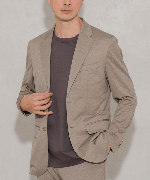 EDIFICE(エディフィス)の「ハイツイスト ジャージー 2B ジャケット【セットアップ着用可】(テーラードジャケット・メンズ・ネイビー/ベージュ/チャコールグレー・X-SMALL/SMALL/XX-LARGE/X-LARGE/LARGE/MEDIUM)」の18枚目の写真