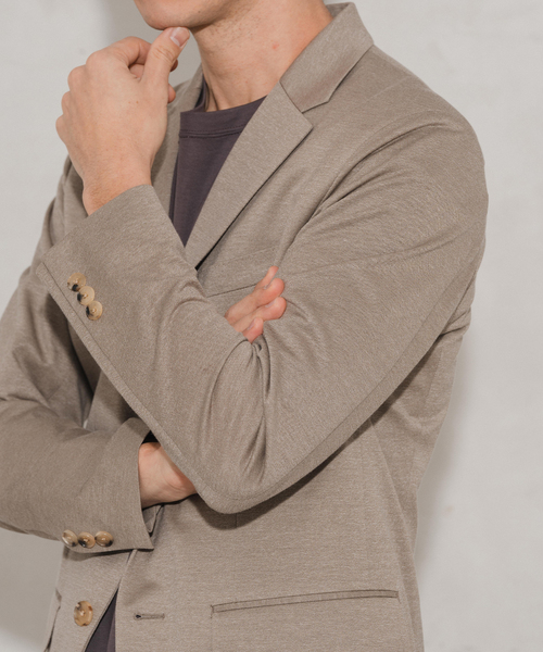 EDIFICE(エディフィス)の「ハイツイスト ジャージー 2B ジャケット【セットアップ着用可】(テーラードジャケット・メンズ・ネイビー/ベージュ/チャコールグレー・X-SMALL/SMALL/XX-LARGE/X-LARGE/LARGE/MEDIUM)」の21枚目の写真