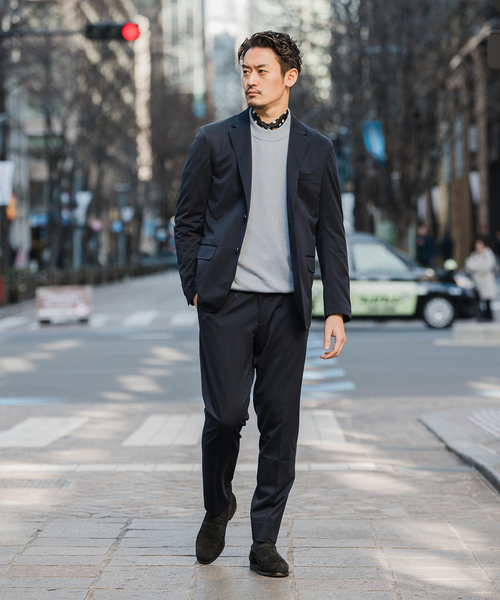 EDIFICE(エディフィス)の「ハイツイスト ジャージー 2B ジャケット【セットアップ着用可】(テーラードジャケット・メンズ・ネイビー/ベージュ/チャコールグレー・X-SMALL/SMALL/XX-LARGE/X-LARGE/LARGE/MEDIUM)」の6枚目の写真