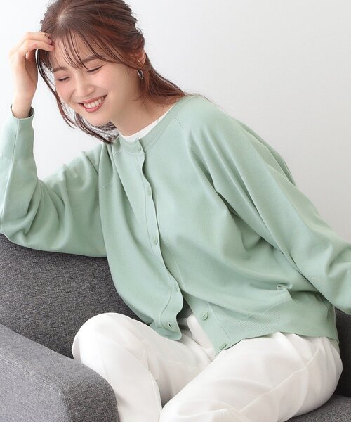 DRESKIP（ドレスキップ）の「【洗える/S-LL/前後2WAY】クルーネックニットカーディガン（カーディガン/ボレロ・レディース・ブラック/イエロー系その他/ナチュラル/グリーン系・01/02/03/04）」の4枚目の写真