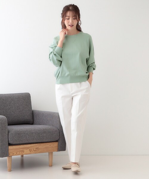 DRESKIP（ドレスキップ）の「【洗える/S-LL/前後2WAY】クルーネックニットカーディガン（カーディガン/ボレロ・レディース・ブラック/イエロー系その他/ナチュラル/グリーン系・01/02/03/04）」の9枚目の写真