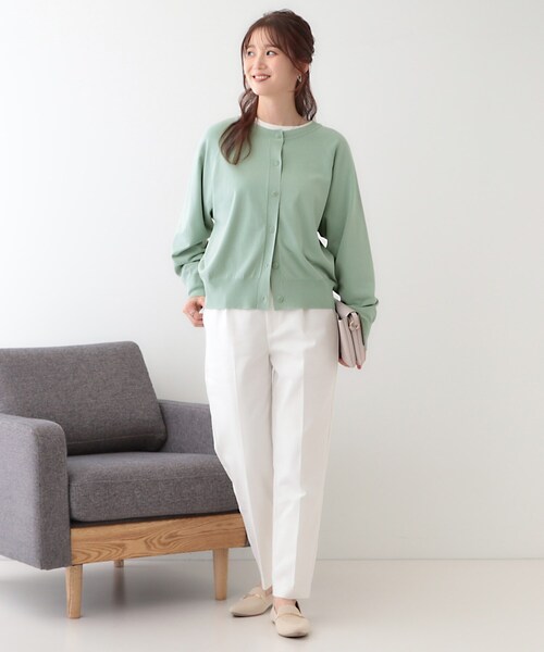 DRESKIP（ドレスキップ）の「【洗える/S-LL/前後2WAY】クルーネックニットカーディガン（カーディガン/ボレロ・レディース・ブラック/イエロー系その他/ナチュラル/グリーン系・01/02/03/04）」の10枚目の写真