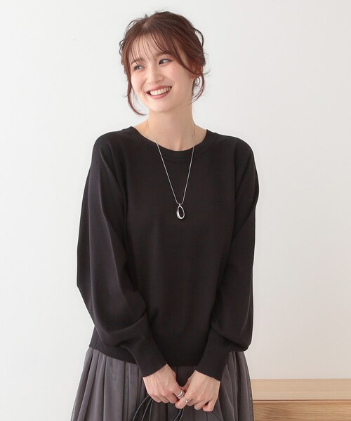 DRESKIP（ドレスキップ）の「【洗える/S-LL/前後2WAY】クルーネックニットカーディガン（カーディガン/ボレロ・レディース・ブラック/イエロー系その他/ナチュラル/グリーン系・01/02/03/04）」の12枚目の写真