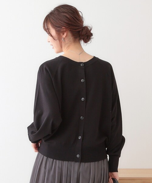 DRESKIP（ドレスキップ）の「【洗える/S-LL/前後2WAY】クルーネックニットカーディガン（カーディガン/ボレロ・レディース・ブラック/イエロー系その他/ナチュラル/グリーン系・01/02/03/04）」の13枚目の写真