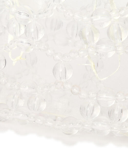 EDIT COLOGNE（エディットコロン）の「ビーズミニバッグ（ハンドバッグ・レディース・ホワイト/シルバー・ﾌﾘ-）」の5枚目の写真