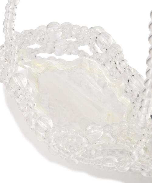 EDIT COLOGNE（エディットコロン）の「ビーズミニバッグ（ハンドバッグ・レディース・ホワイト/シルバー・ﾌﾘ-）」の8枚目の写真