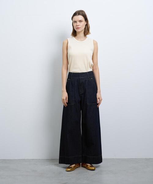 LANVIN en Bleu(ランバンオンブルー)の「デニムバギーパンツ(デニムパンツ・レディース・ネイビー・34/36/38/40)」の11枚目の写真