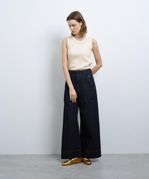 LANVIN en Bleu(ランバンオンブルー)の「デニムバギーパンツ(デニムパンツ・レディース・ネイビー・34/36/38/40)」の9枚目の写真