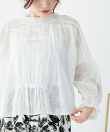 《手洗い可能》Fanakaリバーレースブラウス