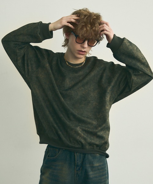 トレーナー スウェット PIGMENT OVERSIZED SWEATSHIRT レディース メンズ トレーナー スウェット 「FVLMEN」Pigment processing sweat