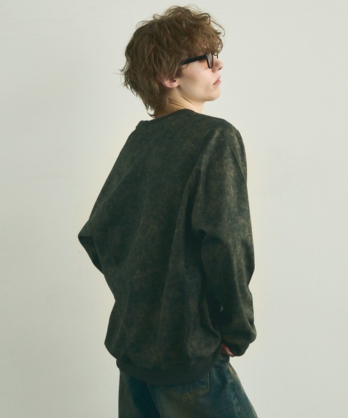 セール】pigment dye oversize sweatshirt / ピグメントダイ
