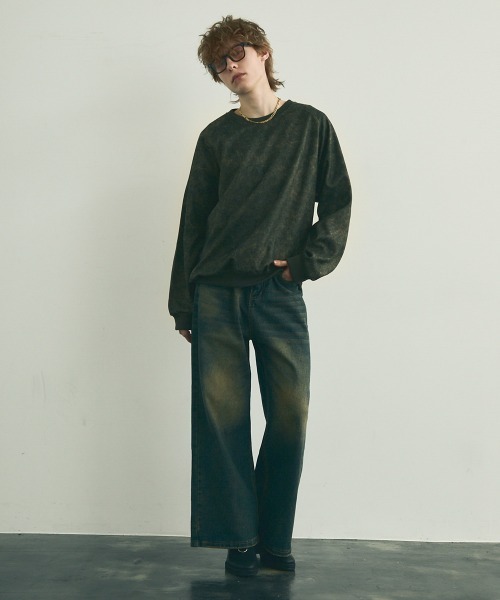 トレーナー スウェット PIGMENT OVERSIZED SWEATSHIRT レディース メンズ セール】pigment dye oversize sweatshirt / ピグメントダイ