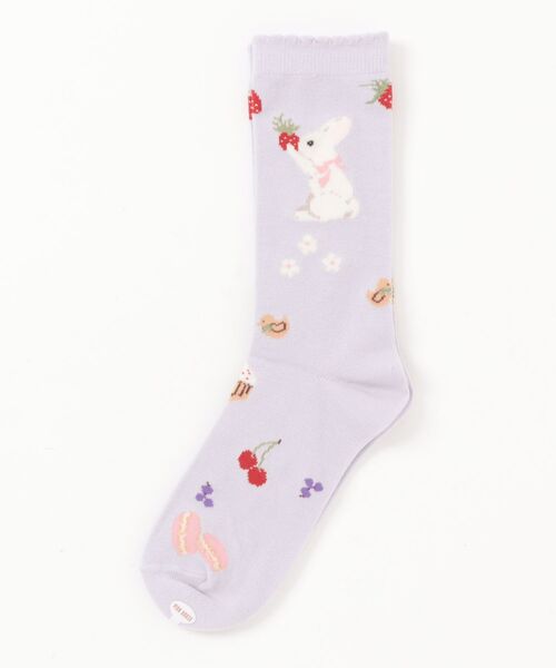 スイーツスプリングバニープリントソックス（ソックス/靴下）｜PINK
