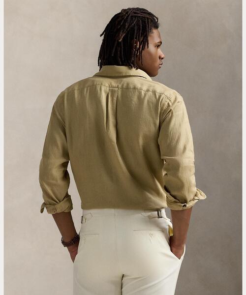 POLO RALPH LAUREN（ポロ ラルフ ローレン）の「クラシック フィット リネンコットン シャツ（シャツ/ブラウス・メンズ・ブラウン系3・L/M/S/XS/XL/XXL）」の6枚目の写真
