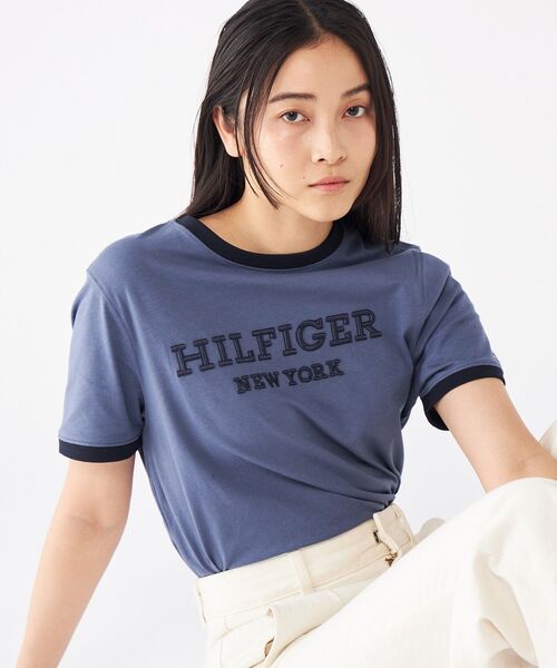 TOMMY HILFIGER(トミーヒルフィガー)の「【オンライン限定】【ユニセックス】トミーヒルフィガー モノタイプリンガーTシャツ(Tシャツ/カットソー・メンズ・ブルー/ホワイト/ネイビー/ベージュ・X-LARGE/X-SMALL/SMALL/LARGE/MEDIUM)」の12枚目の写真
