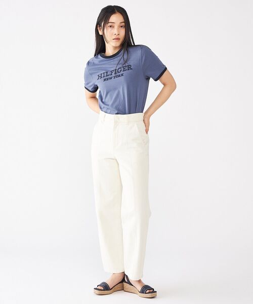 TOMMY HILFIGER(トミーヒルフィガー)の「【オンライン限定】【ユニセックス】トミーヒルフィガー モノタイプリンガーTシャツ(Tシャツ/カットソー・メンズ・ブルー/ホワイト/ネイビー/ベージュ・X-LARGE/X-SMALL/SMALL/LARGE/MEDIUM)」の13枚目の写真