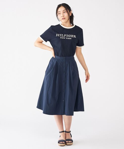 TOMMY HILFIGER(トミーヒルフィガー)の「【オンライン限定】【ユニセックス】トミーヒルフィガー モノタイプリンガーTシャツ(Tシャツ/カットソー・メンズ・ブルー/ホワイト/ネイビー/ベージュ・X-LARGE/X-SMALL/SMALL/LARGE/MEDIUM)」の17枚目の写真