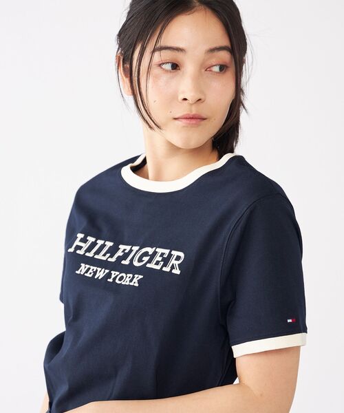TOMMY HILFIGER(トミーヒルフィガー)の「【オンライン限定】【ユニセックス】トミーヒルフィガー モノタイプリンガーTシャツ(Tシャツ/カットソー・メンズ・ブルー/ホワイト/ネイビー/ベージュ・X-LARGE/X-SMALL/SMALL/LARGE/MEDIUM)」の18枚目の写真