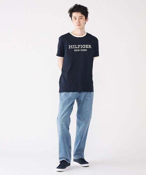 TOMMY HILFIGER(トミーヒルフィガー)の「【オンライン限定】【ユニセックス】トミーヒルフィガー モノタイプリンガーTシャツ(Tシャツ/カットソー・メンズ・ブルー/ホワイト/ネイビー/ベージュ・X-LARGE/X-SMALL/SMALL/LARGE/MEDIUM)」の19枚目の写真